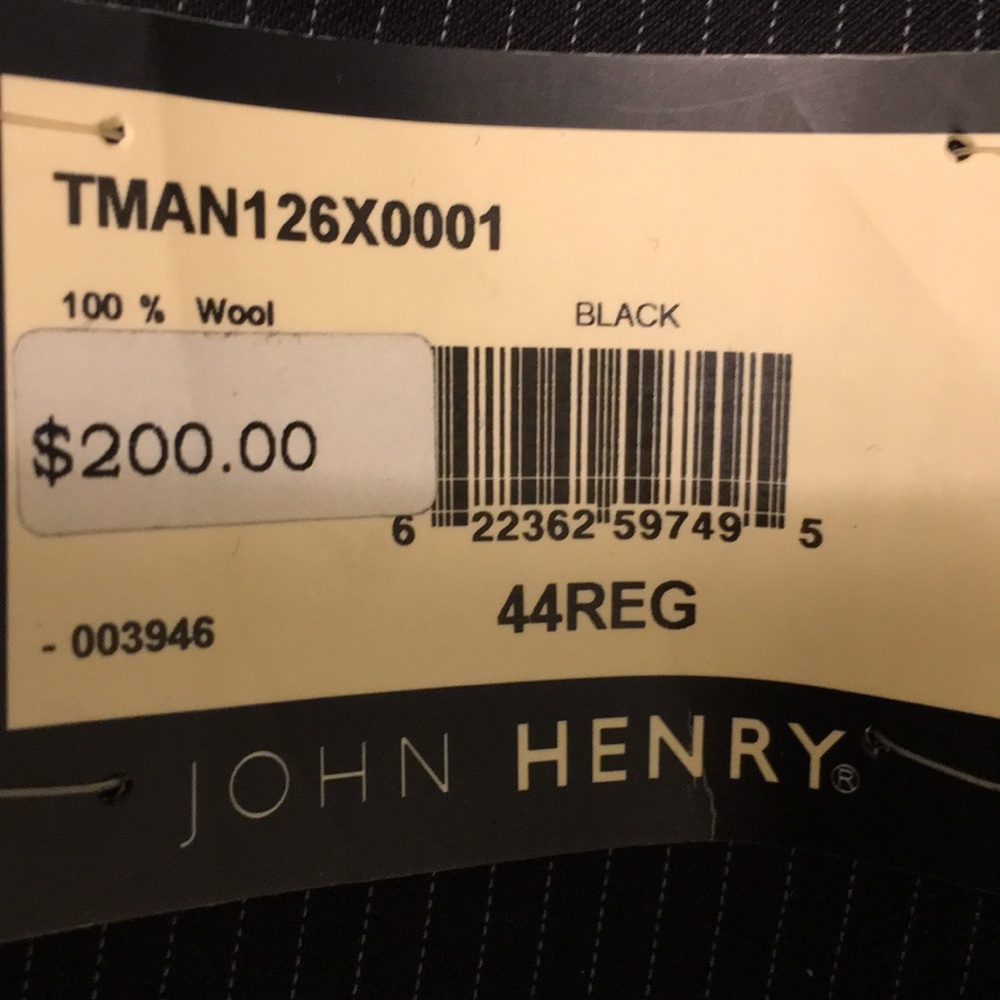 NWT Pair John Henry Black Formal Suit Size 44R - Picture 8 of 8